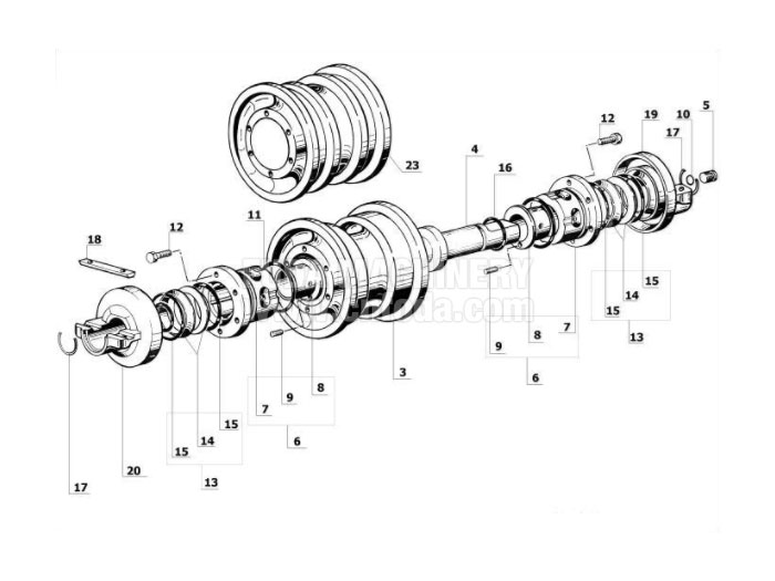 <b>Structural Diagram of Track Roller</b>